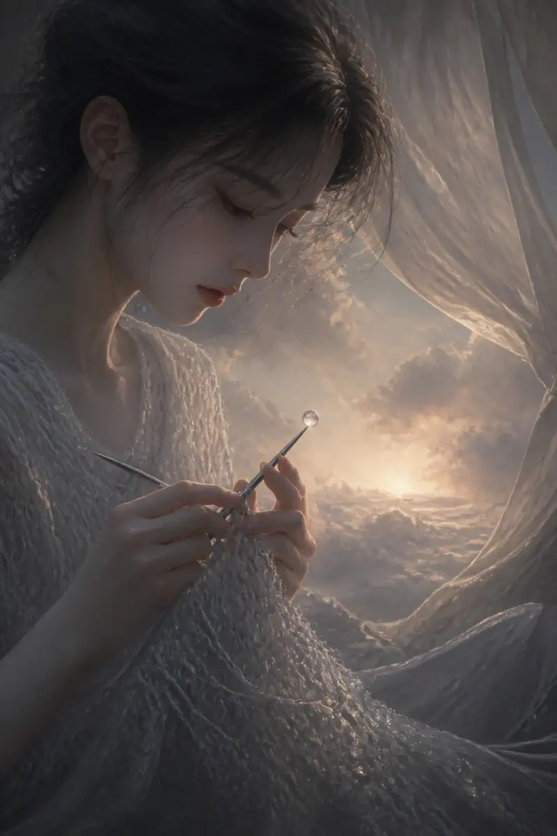 สุญญากาศแห่งหยาดน้ำค้างบนปลายเข็มถัก